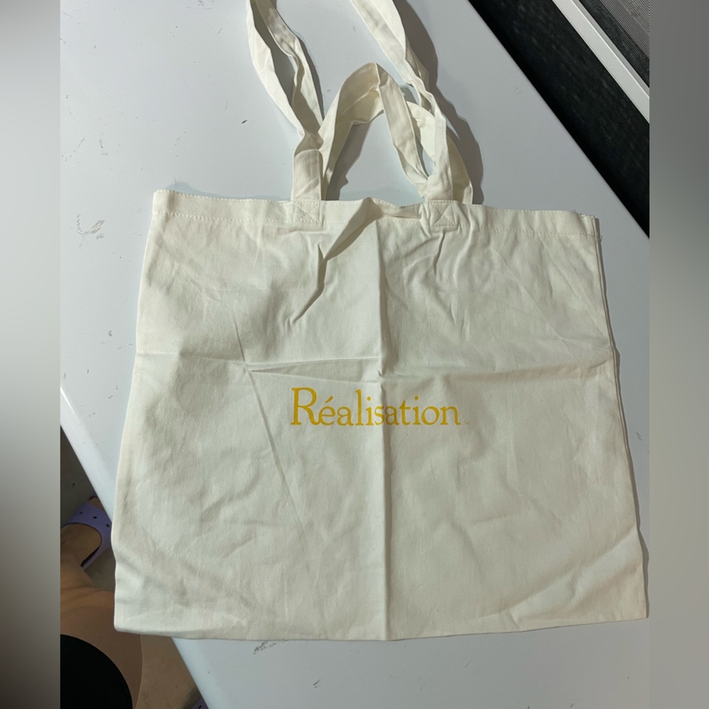 Realisation Par Cream and Gold Eco-Friendly Tote